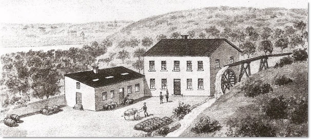 1836 Ansicht der Fabrik