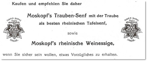 Moskopf Logo und Werbetext