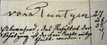 Unterschrift des Geheimrath August von Roentgen aus dem Archiv des Katasteramtes Neuwied