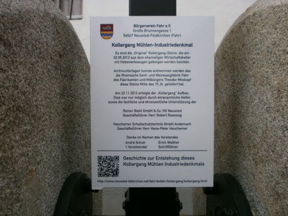 Kollergang mit QR Code in Fahr am Rhein